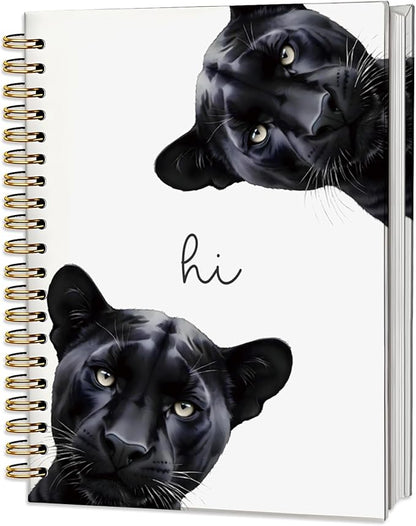 Cheetah Notebook Journal,Y2k Leopard Journal Notebook Gifts for Women Teen Girls,Hardcover Spiral Notebooks for School Work Notes Supplies,5.5x8.3 Inch