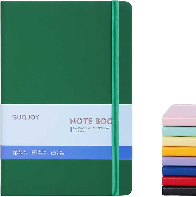 Lined Journal Notebooks for Writing, 100 GSM Thick Paper, 1 Pack Hardcover Notebooks, A5 College Ruled Notebook, Journaling Notebook for School/Travel/Office (Green- 1 Pack)