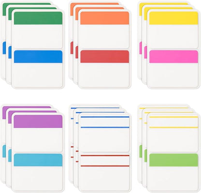KICNIC 720 Pieces Sticky Tabs 2 Inch Index Tabs, Colored Page Markers Repositionable Tags Reading Tabs Self Adhesive Tape Flags for Books, Binders, Notebook and File Folders, [36 Sets 12 Colors]
