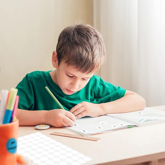 1400 PCS Colored Dot Stickers Round Color Coding Labels Polka Circle Dot Label Sticker for Office,Classroom,Papers Etc (Whtie, 3/4 inches)