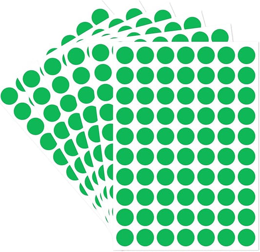 starboling Dot Stickers,1/2 Inch Dark Green Circle Stickers,1400pcs Self-Adhesive Writable Color Coding Labels,Round Labeling Stickers for Office Classroom Garage Sale, 0.5''