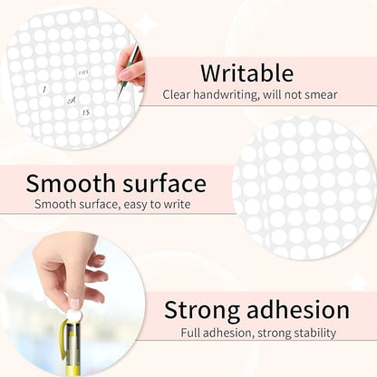 Starboling Dot Stickers - 1/2 Inch White Circle Labels, 1400pcs Writable Color Coding, Round Stickers for Office, Classroom, Garage Sale