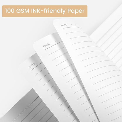 CAGIE Journals Notebooks for Women Men 2 Pack: Journaling Notebooks Journals for Writing Work Leather Diary Hardcover A5 Thick Note Taking Green& Blue