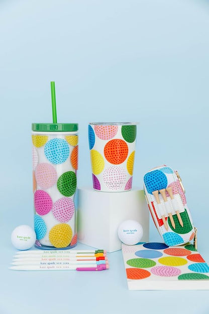 kate spade new york Notepad, Paper Pad with 100 Blank Sheets, 7" x 4.75" Small Writing Pad for Desktop Notes, Mini Golf