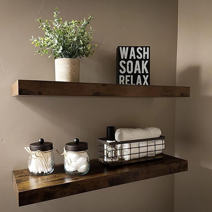 TIEYIPIN Farmhouse Small Metal Wire Storage Basket Bin, Rustic Home Storage Organizer with Wooden Bottom for Kitchen, Cabinets, Bathroom Counter, Pantry, Garage, Laundry Room - Black