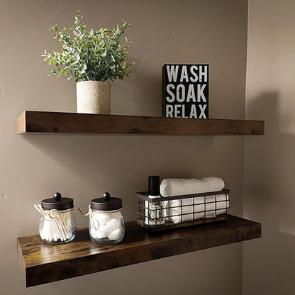 TIEYIPIN Farmhouse Small Metal Wire Storage Basket Bin, Rustic Home Storage Organizer with Wooden Bottom for Kitchen, Cabinets, Bathroom Counter, Pantry, Garage, Laundry Room - Black