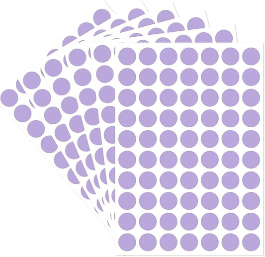 starboling Dot Stickers,1/2 Inch Purple Circle Stickers,1400pcs Self-Adhesive Writable Color Coding Labels,Round Labeling Stickers for Office Classroom Garage Sale, 0.5''