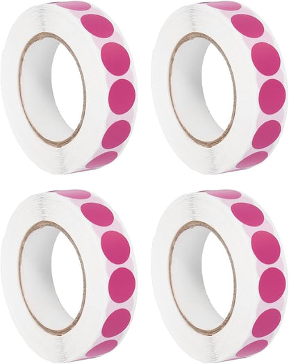 PATIKIL Colored Dot Stickers 1/2", 4000 Pcs Color Coding Labels Blank Circle Stickers Adhesive Round Price Labels for Inventory Office Garage Classroom, Magenta