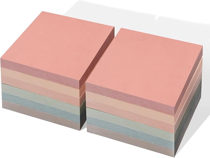 QILIMA(100 Sheets/pad) Sticky Notes 3”x3”12 Pads, Pastel Colors Sticky Notes, Sticky Note, Self-Stick Note Pads, Sticky Pads Sticky Notes Aesthetic, Sticky Notes Bulk