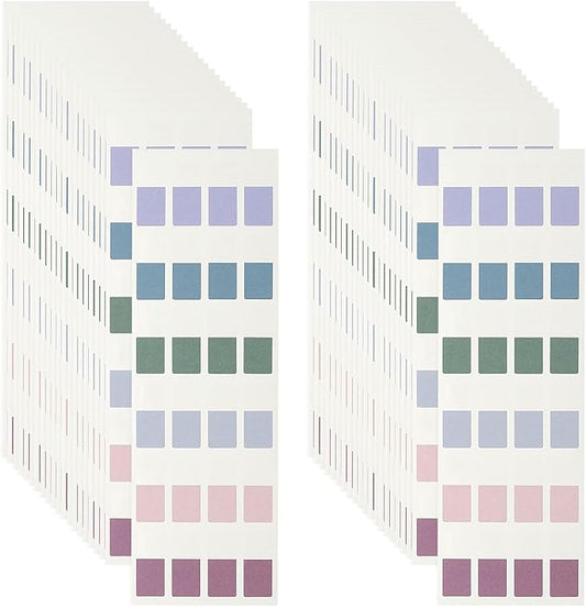 PATIKIL Clear Index Sticky Tabs, 480 Pcs Small Transparent Sticky Notes Bookmarks Planner Stickers Page Tabs for Office Notebooks File Folder Ledger Book, Retro 6 Colors