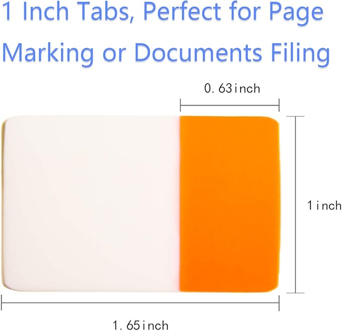 KICNIC Sticky Tabs 1 Inch, 480pcs Book Tabs, Colored Page Markers Self Adhesive, Repositionable Note Tabs for Documents, Books, Paper, Notebooks, Filing and Folders [24 Sets, 10 Colors]