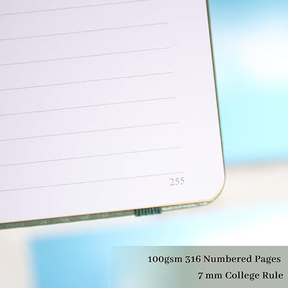 TIEFOSSI Lined Journal for Women Men, Vintage Notebooks with Bookmarks, Hardcover A5 College Ruled Notebook 316 Numbered Pages for Writing, Daily Journal for Work School, Note Taking