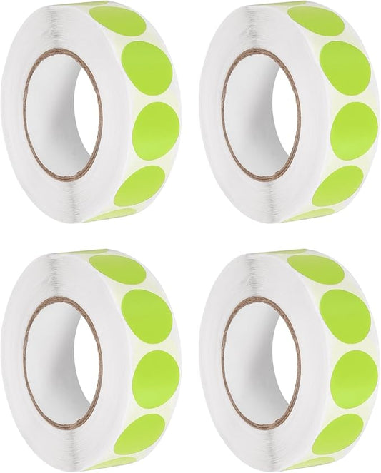 PATIKIL Colored Dot Stickers 3/4", 4000 Pcs Color Coding Labels Blank Circle Stickers Adhesive Round Price Labels for Inventory Office Garage Classroom, Light Green