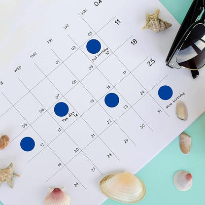 1400 PCS Colored Dot Stickers Round Color Coding Labels Polka Circle Dot Label Sticker for Office,Classroom,Papers Etc (Blue, 3/4 inches)