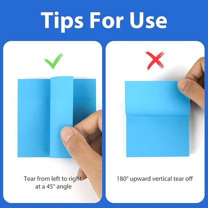 NESCCI Sticky Notes,10 Pads,3x3 Inches, Colorful Self-Stick Notes Pads, Office Supplies,Perfect for Office, Study, and Daily Life Organization,100 Sheets/pad