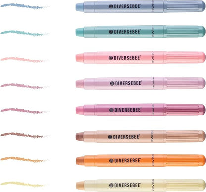 DIVERSEBEE Bible Highlighters and Pens No Bleed, 8 Pack Assorted Colors Gel Highlighters Set, Cute Bible Markers Study Journaling School Supplies and Accessories (Vintage)