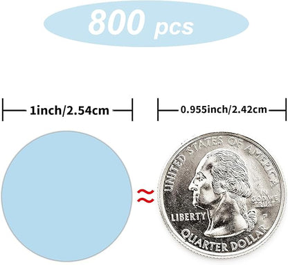 Starboling 800Pcs 1inch Light Blue Round Color Coding,Dot Stickers Labels,Can Writing for Office,Student Classroom and Other Scenarios