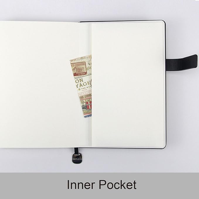 Softsided Notebook - 5.7"x 8.4" - upgraded texture, classic line design, paper for smooth writing, elegant hangtag detail, with box, perfect for both gift and personal use(Red)