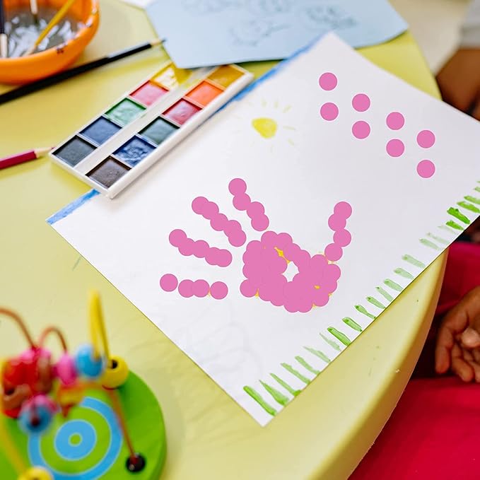 Starboling 800Pcs 1 Inch Pink Round Color Coding,Dot Stickers Labels,Can Writing for Office,Student Classroom and Other Scenarios