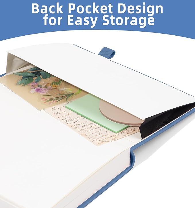 Lined Journal Notebook 365 Pages, A5 Leather Journals for Writing Women & Men, Hardcover Notebook with 100GSM Thick Paper, Daily Journal Notebook for Travel, Work, School, Note Taking, College Ruled