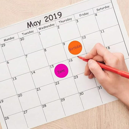 4000 PCS 1" Colored Dot Stickers Circle Color Coding Labels, 8 Color Style Colorful Coding Label Sticker for Office, Student Classroom，Family (500label/roll)