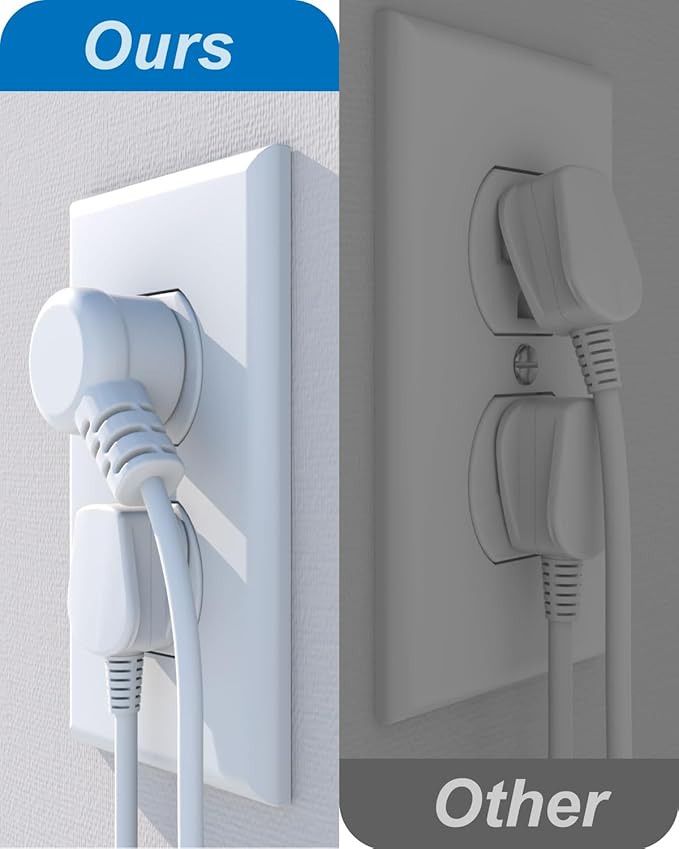 Recessed Power Strip Extension - 10 Outlet Surge Protector with 6 AC - 2 USB-A（18W） and 2 USB-C（PD20W） Ports - Flush Mount Desk Outlet with 6 Feet Cord - for Conference Table (White)