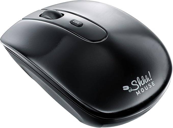 Silent Wireless Mouse for Laptop Small Compact Cordless Computer Mice with USB 2.4 GHz – Quiet Click, 3 DPI Levels, Travel Mouse – Portable for PC, Chromebook [Black]