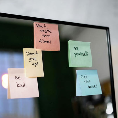 QILIMA(100 Sheets/pad) Sticky Notes 3”x3”12 Pads, Pastel Colors Sticky Notes, Sticky Note, Self-Stick Note Pads, Sticky Pads Sticky Notes Aesthetic, Sticky Notes Bulk