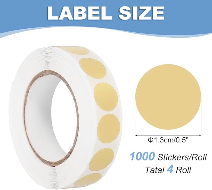 PATIKIL Colored Dot Stickers 1/2", 4000 Pcs Color Coding Labels Blank Circle Stickers Adhesive Round Price Labels for Inventory Office Garage Classroom, Pearlescent