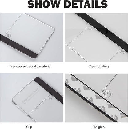 Office Desk Accessories 2pcs Multifunction Computer Monitor Memo Board - Transparent Computer Side Panel Memo Creative Monitor Side Panel Suitable for Office Home Desktop (Monitor Memo Board 3)