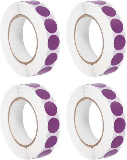 PATIKIL Colored Dot Stickers 1/2", 4000 Pcs Color Coding Labels Blank Circle Stickers Adhesive Round Price Labels for Inventory Office Garage Classroom, Violet