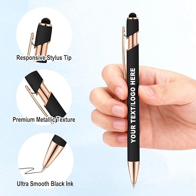 ENOMY Personalized Notebook Journal & 10 PC Pens Gift Set A5 Hardcover Notebook 300 Pages Thick Lined Journal for Men Women Custom Notebooks for Work College Travel Writing, Brown