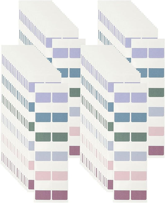 PATIKIL Clear Index Sticky Tabs, 480 Pcs Medium Transparent Sticky Notes Bookmarks Planner Stickers Page Tabs for Office Notebooks File Folder Ledger Book, Retro 6 Colors