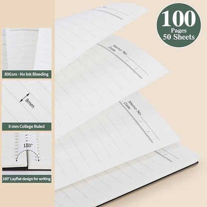 4Pcs A5 Spiral Notebook,Inspirational Journal,Motivational Journal for Women Men,100 Pages Lined Spiral Journal Notebook College Ruled Daily Diary for School,Travel,Business,Work (4Pcs Always-Black)