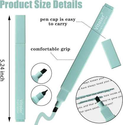 Bible Highlighters,8 Colors pastel highlighters, Cute Pens with Chisel Tip for Journaling Office School Bible Study Supplies