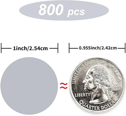 Starboling 800Pcs 1inch Grey Round Color Coding,Dot Stickers Labels,Can Writing for Office,Student Classroom and Other Scenarios