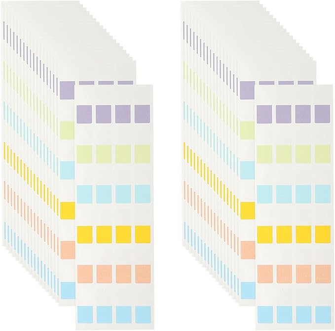 PATIKIL Clear Index Sticky Tabs, 480 Pcs Small Transparent Sticky Notes Bookmarks Planner Stickers Page Tabs for Office Notebooks File Folder Ledger Book, Classic 6 Colors