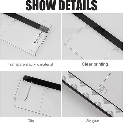 Office Desk Accessories 2pcs Multifunction Computer Monitor Memo Board - Transparent Computer Side Panel Memo Creative Monitor Side Panel Suitable for Office Home Desktop (Notepad Sticky Notes Set)
