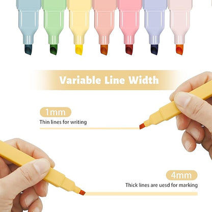 Highlighters,20Pcs Highlighters Assorted Colors,Chisel Tip Bible Pens,Pastel Markers for Journaling Planner Notes Graduation Gifts