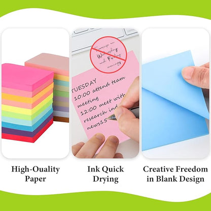 NESCCI 20 Pack Sticky Notes 3x3 Inches Sticky Note, Colorful Self-Stick Note Pads,Perfect for Office, Study, and Daily Life Organization,50 Sheets/pad