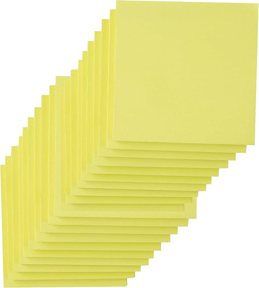 Sticky Notes 3x3 Inches, Yellow Colors Self-Stick Pads, Easy to Stick for Home, Office, Notebook (20)