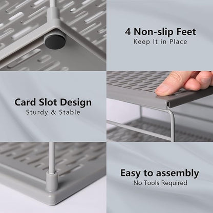 Upgraded Pantry Organizers and Storage- Divided Compartment Holder for Foil and Plastic Wrap Organizer- Kitchen Organizers and Storage for Aluminum Foil, Wraps, Box- Organization and Storage
