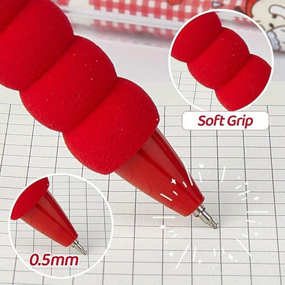 4pcs Cute Cat Gel Pens Set 0.5mm Black Ink Writing Cartoon Gel Pen Retractable Gel Pens Stationery for School