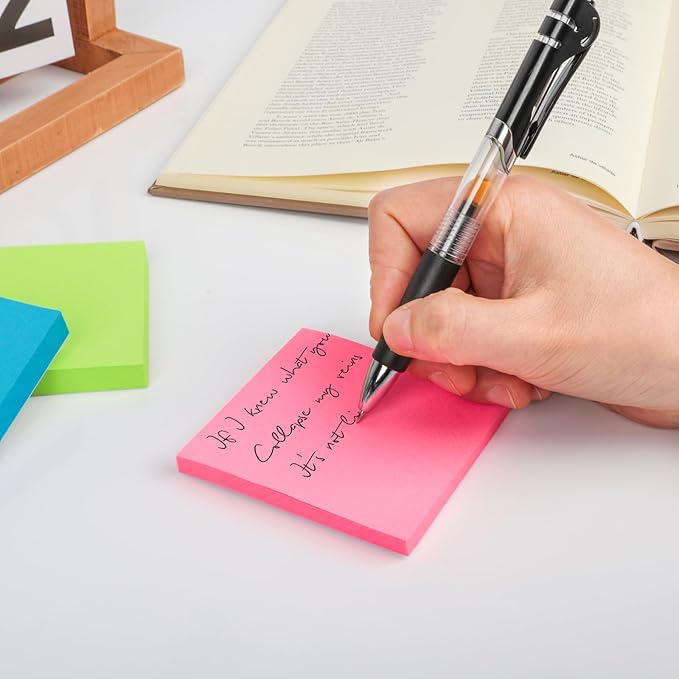 NESCCI 20 Pack Sticky Notes 3x3 Inches Sticky Note, Colorful Self-Stick Note Pads,Perfect for Office, Study, and Daily Life Organization,50 Sheets/pad