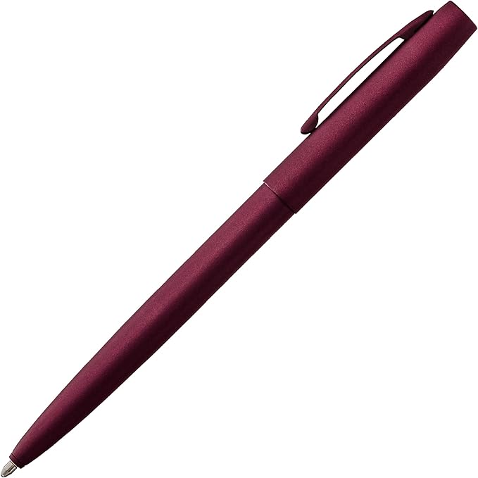 Fisher Space Pen Cap-O-Matic Pen, Ballpoint, Black Cherry, Cerakote Finish, Pocket Clip, Black Ink