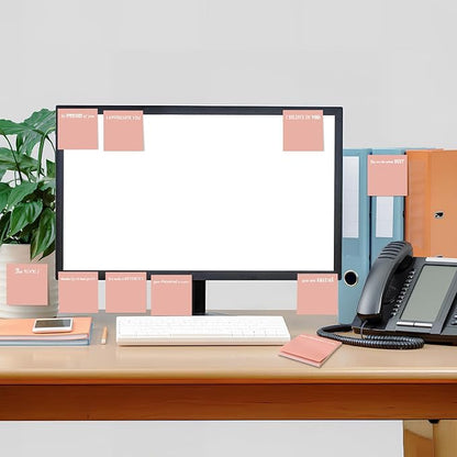 Yinder 24 Pcs Inspirational Sticky Notes Christmas Stocking Stuffers Motivational Sticky Notes Pad Employee Appreciation Gift Bulk for Teacher Nurse Coworker Office 3 x 3'' (Motivational,Pink)