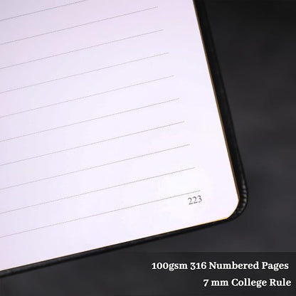 TIEFOSSI Lined Journal for Women Men, Vintage Notebooks with Bookmarks, Hardcover A5 College Ruled Notebook 316 Numbered Pages for Writing, Daily Journal for Work School, Note Taking