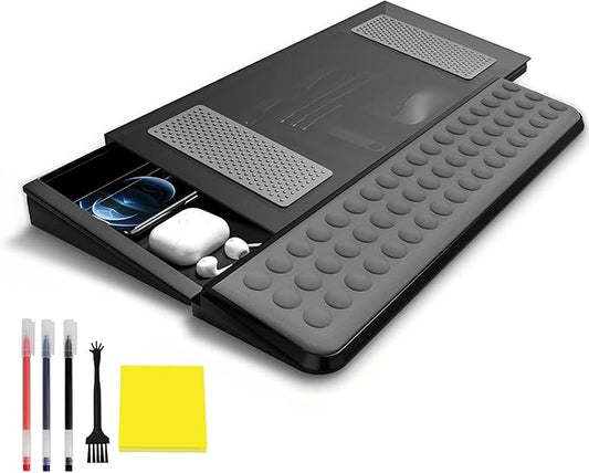 Computer Tilt Keyboard Stand - Acrylic Ergonomic Keyboard Holder for Easy Typing Working, Keyboard Riser with Comfortable Wrist Rest for Keyboard, Office, Home - Fits All Keyboard Sizes