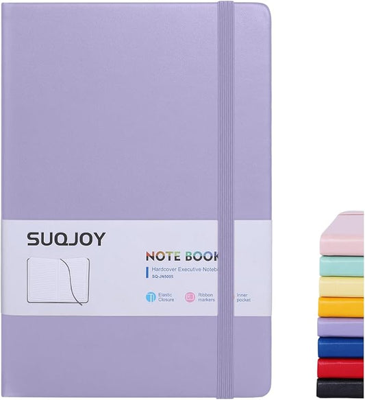 Lined Journal Notebooks for Writing, 100 GSM Thick Paper, 1 Pack Hardcover Notebooks, A5 College Ruled Notebook, Journaling Notebook for School/Travel/Office (Purple- 1 Pack)