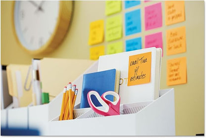 Post-it Super Sticky Notes, 24 Sticky Note Pads, 3 x 3 in., School Supplies, Office Products, Sticky Notes for Vertical Surfaces, Monitors, Walls and Windows, Energy Boost Collection